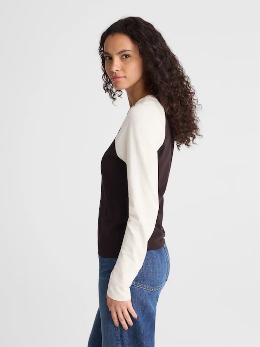 Madewell Baseball Long-Sleeve Tee in Vintage Jersey size small - Picture 3 of 4
